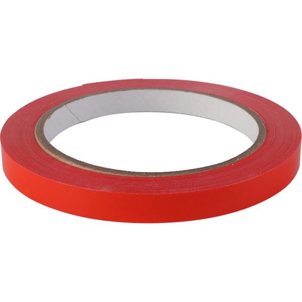 Páska na uzatváranie sáčkov, 9 mm x 66 m, samolepiaca, červená
