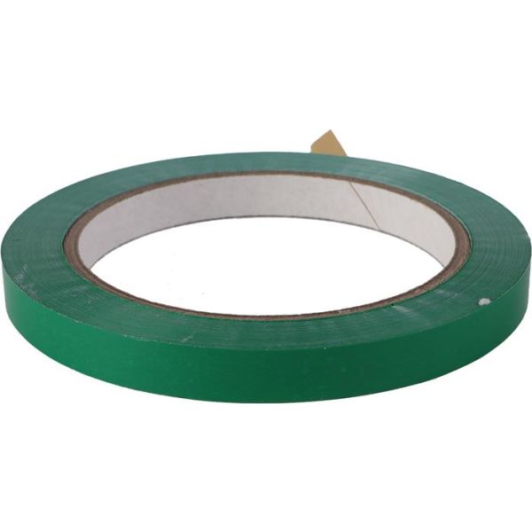 Páska na uzatváranie sáčkov, 9 mm x 66 m, samolepiaca, zelená