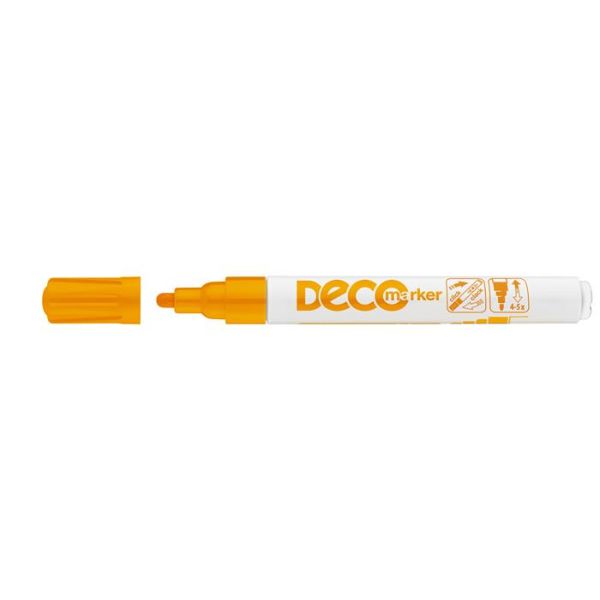Lakový popisovač, 2-4 mm, ICO "Decomarker", oranžový