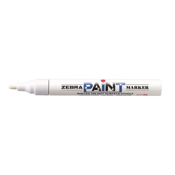 Lakový popisovač, 3 mm, ZEBRA "Paint marker", biela
