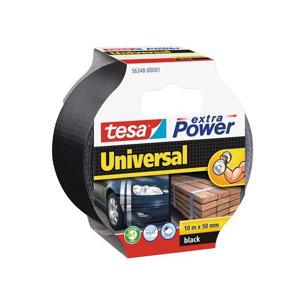Textilná páska, 50 mm x 10 m, TESA "extra Power", čierna