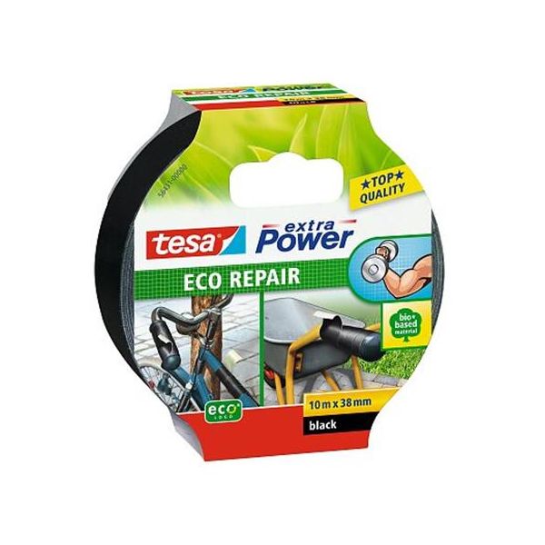 Opravná páska, 38 mm x 10 m, TESA "Extra Power Eco Repair", čierna