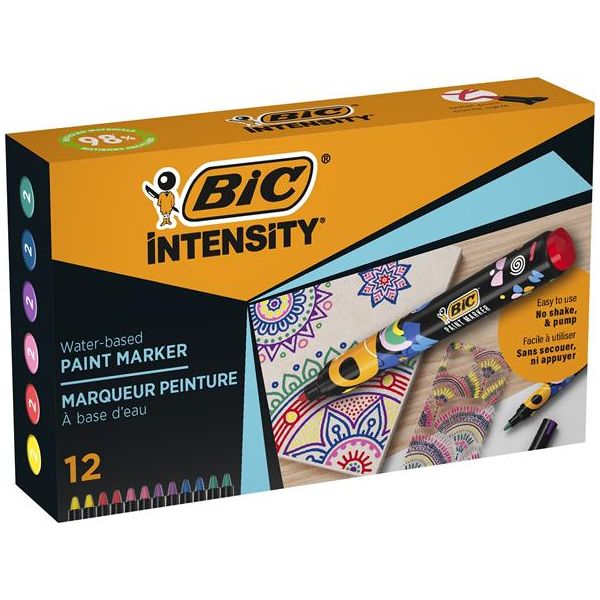 Dekoračný popisovač, 1,5 - 2,3 mm, BIC, 12  rôznych živých farieb