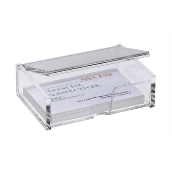 Vizitkár, plastový, SIGEL, číry, 80 ks