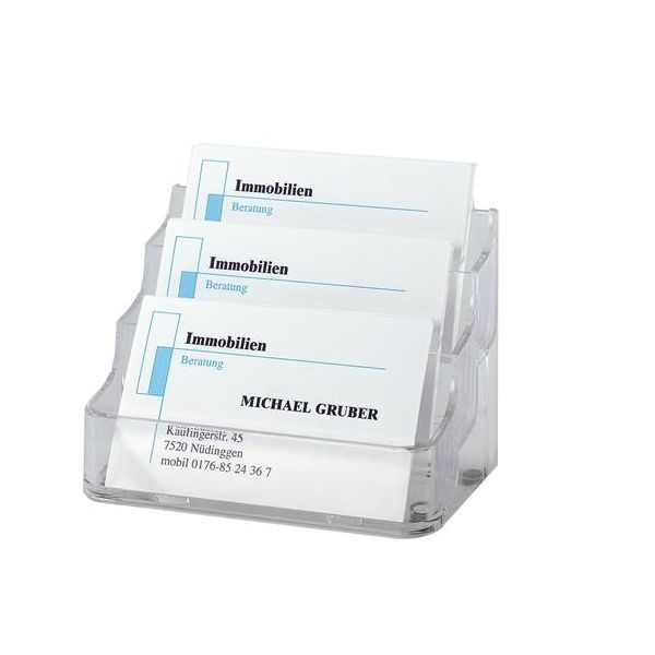 Zásobník na vizitky, plastový, 210 kusový,  SIGEL, priehľadný