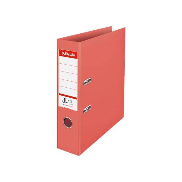 Pákový šanón, 75 mm, A4, PP, s ochranným spodným kovaním, ESSELTE "Colour Breeze", koralový