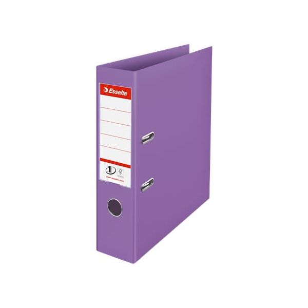 Pákový šanón, 75 mm, A4, PP, s ochranným spodným kovaním, ESSELTE "Colour Breeze", levanduľový