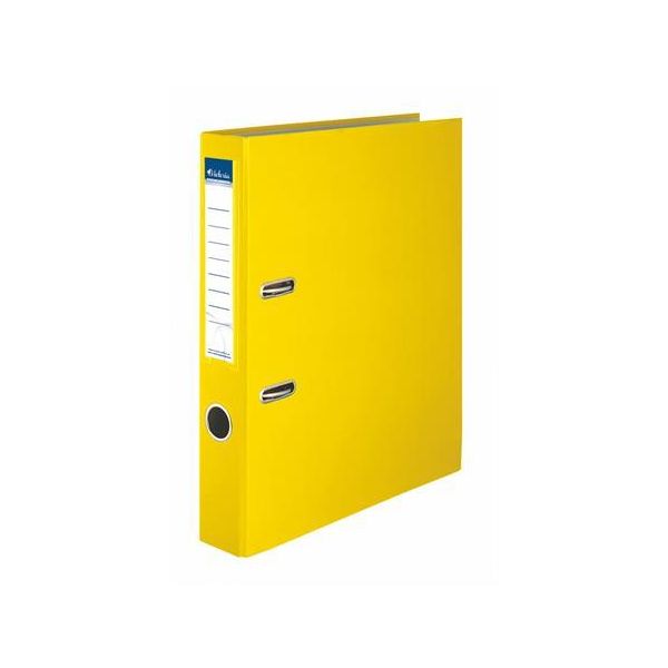 Pákový šanón, 50 mm, A4, PP/kartón, VICTORIA OFFICE "Basic", žltý