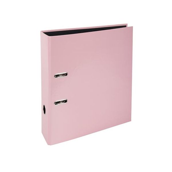 Pákový šanón, 80 mm, A4, kartón, EXACOMPTA "Aquarel", pastelovo ružový