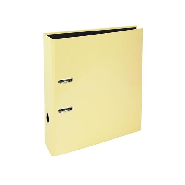 Pákový šanón, 80 mm, A4, kartón, EXACOMPTA "Aquarel", pastelovo žltý