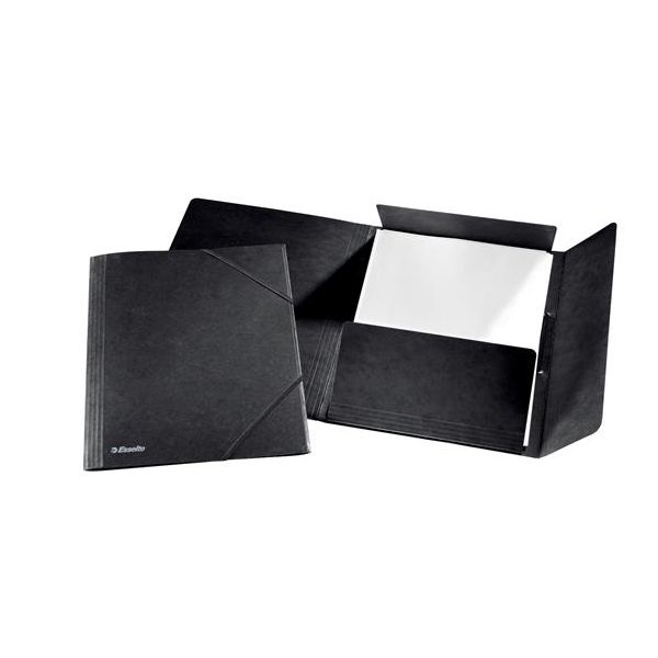 Doska s gumičkou, 15mm, prešpán, A4, ESSELTE "Rainbow", čierna