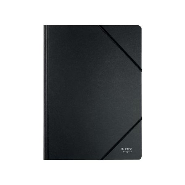 Doska s gumičkou, kartón, A4, LEITZ "Recycle", čierna