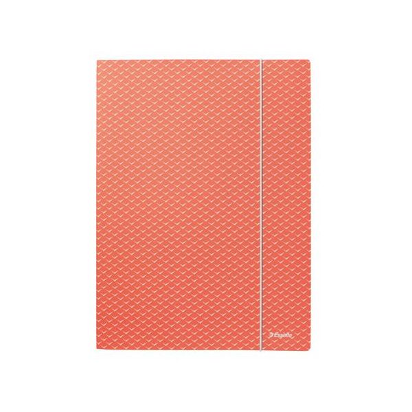 Doska s gumičkou, kartónová, A4, ESSELTE "Colour`Breeze", koralová