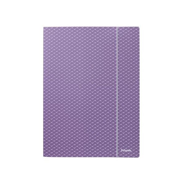 Doska s gumičkou, kartónová, A4, ESSELTE "Colour`Breeze", levanduľová