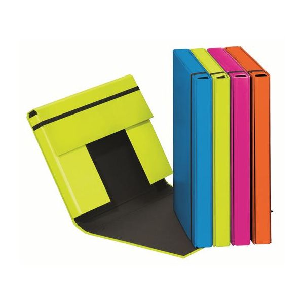 Doska s gumičkou, A5, 40 mm, kartón, PAGNA "Trend", 5 rôznych farieb