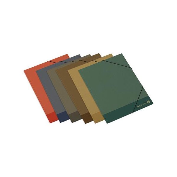 Doska s gumičkou, kartónová, A/4, AMBAR "Kraft", mix farieb