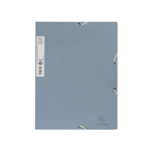 Doska s gumičkou, prešpánová, A4, 15 mm, EXACOMPTA, "Autentik", sivomodrá