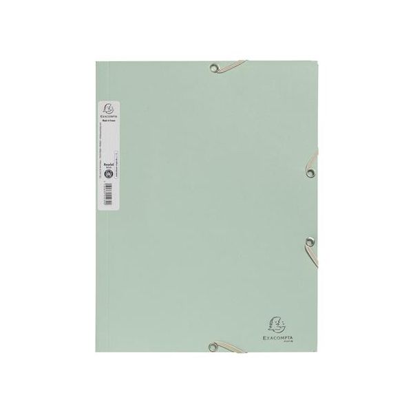 Doska s gumičkou, prešpánová, A4, 15 mm, EXACOMPTA, "Autentik", šalviovo zelená