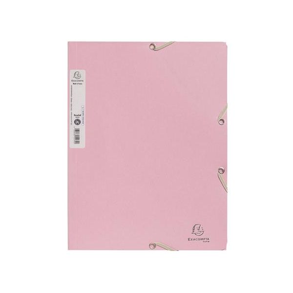 Doska s gumičkou, prešpánová, A4, 15 mm, EXACOMPTA, "Autentik", ružová