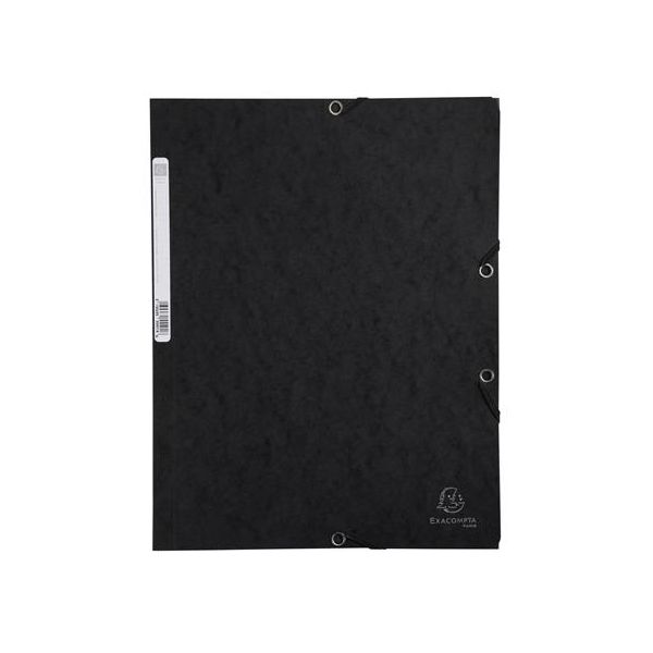 Doska s gumičkou, prešpánová, A4, EXACOMPTA, čierna