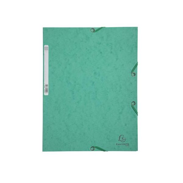 Doska s gumičkou, prešpánová, A4, EXACOMPTA, zelená