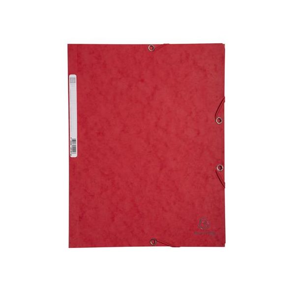 Doska s gumičkou, prešpánová, A4, EXACOMPTA, červená