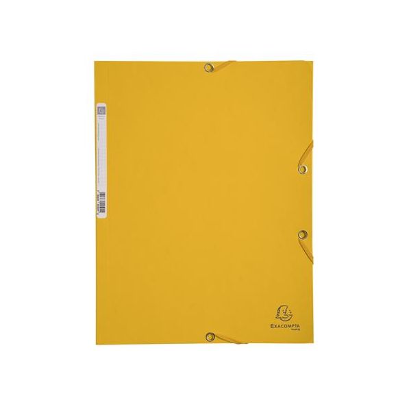 Doska s gumičkou, prešpánová, A4, EXACOMPTA, žltá