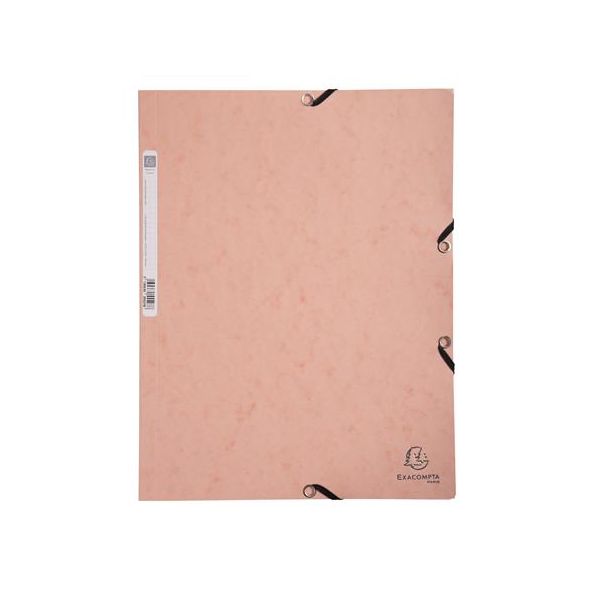 Doska s gumičkou, prešpánová, A4, EXACOMPTA, "Aquarel", koralová