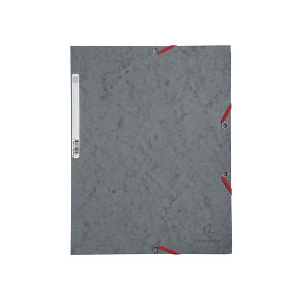 Doska s gumičkou, prešpánová, A4, EXACOMPTA, tmavosivá