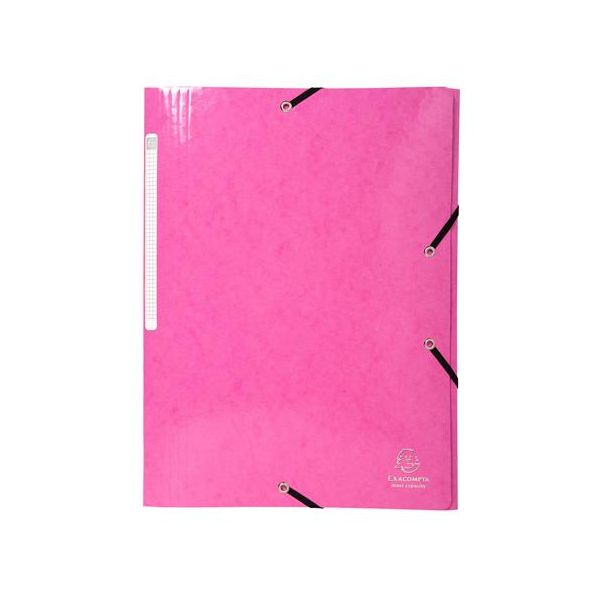 Doska s gumičkou, kartón, A4, EXACOMPTA "Iderama", ružová