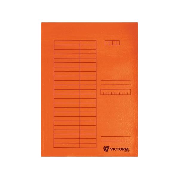 Rýchloviazač, kartón, A4, VICTORIA OFFICE, oranžový