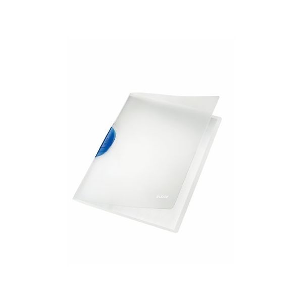 Rýchloviazač, s klipom, PP, A4, LEITZ "ColorClip Magic", modrý