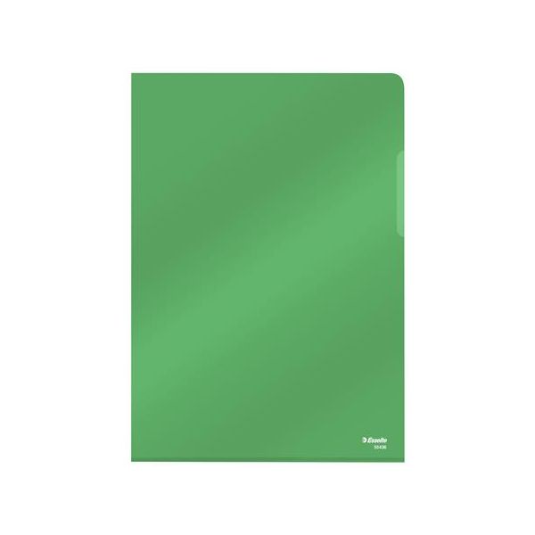 Obal "L", A4, 150 mikr., číry povrch, ESSELTE "Luxus", zelený