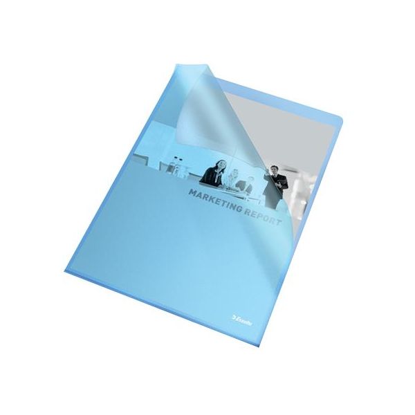 Obal "L", A4, 105 mikr., drsný povrch, ESSELTE "Standard", modrý