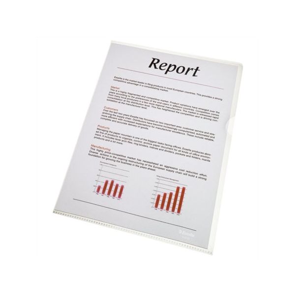 Obal, "L", A4, 85 mikr., číry povrch, ESSELTE "Luxus"