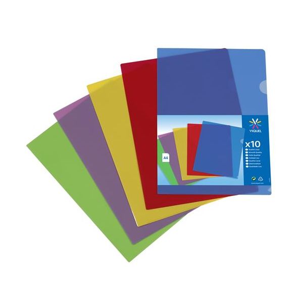Obal "L",  A4, 130 mikr., VIQUEL "Trend", mix farieb
