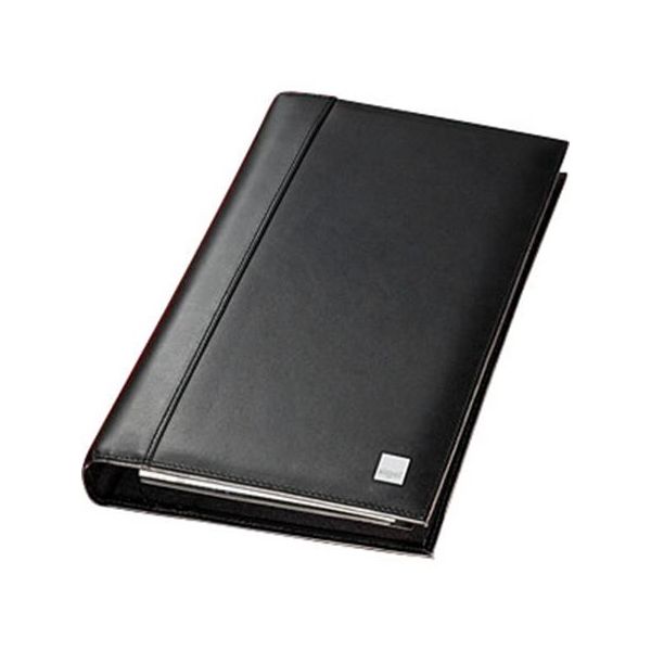 Vizitkár, koža, 160 ks, krúžkový, SIGEL "Torino", čierny