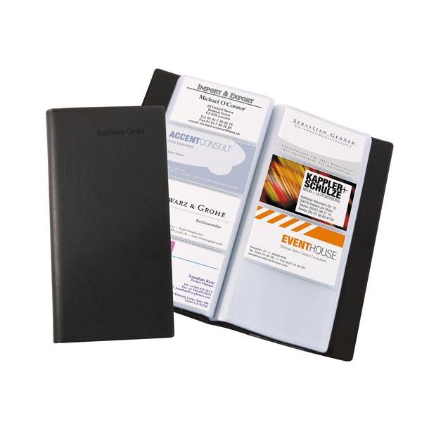 Vizitkár, koženka, 192 kusový, SIGEL, čierny