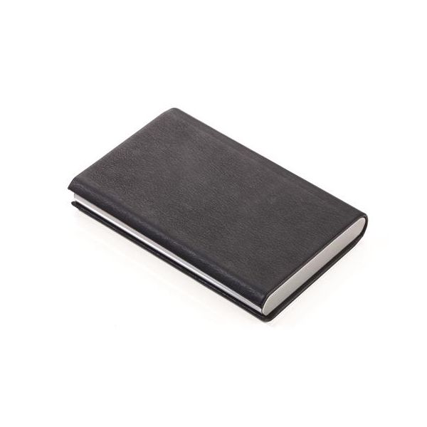 Puzdro na platobné karty, koženka, na 10 ks, RFID ochrana, TROIKA, čierna