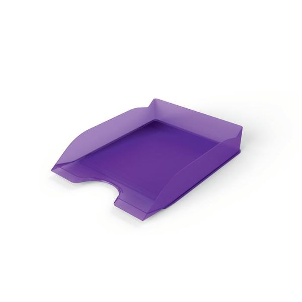 Odkladač, plastový, DURABLE, "Basic", priehľadná fialová