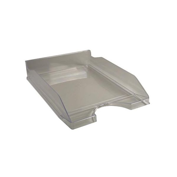 Odkladač, plastový, A4+, EXACOMPTA "Office", priehľadný sivý