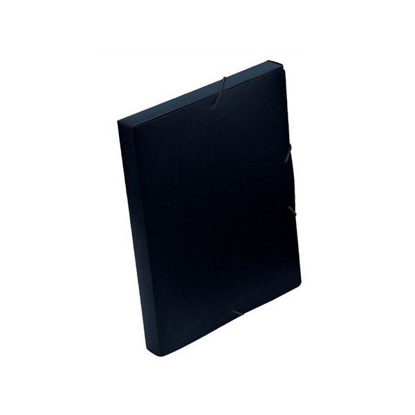 Doska s gumičkou, 30 mm, PP, A4, VIQUEL "Essentiel", čierna