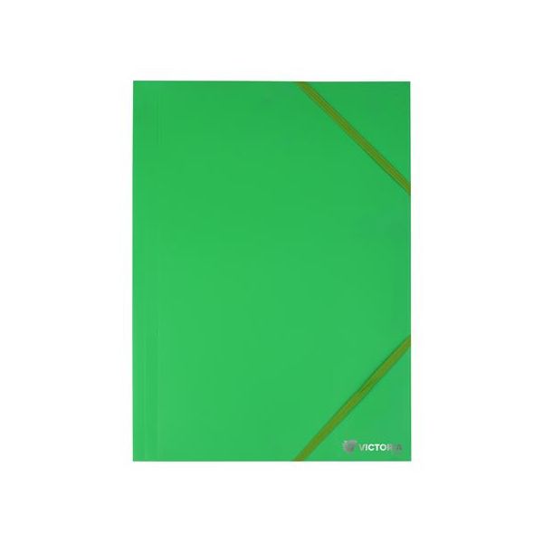 Doska s gumičkou, 15 mm, PP, A4, VICTORIA OFFICE, zelené