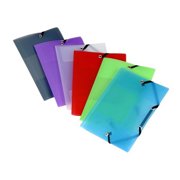 Doska s gumičkou, 20 mm, PP, A6, VIQUEL "Propyglass mini", mix farieb