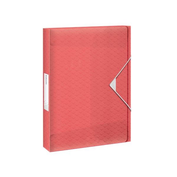 Doska s gumičkou, 40 mm, PP, A4, ESSELTE "Colour`Breeze", koralová