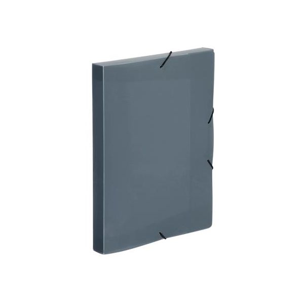 Doska s gumičkou, 30 mm, PP, A4, VIQUEL "Coolbox", priehľadná dymová