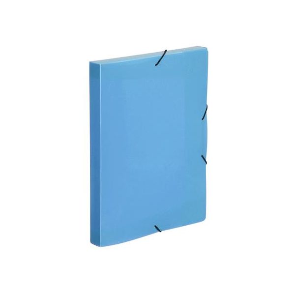 Doska s gumičkou, 30 mm, PP, A4, VIQUEL "Coolbox", priehľadná modrá