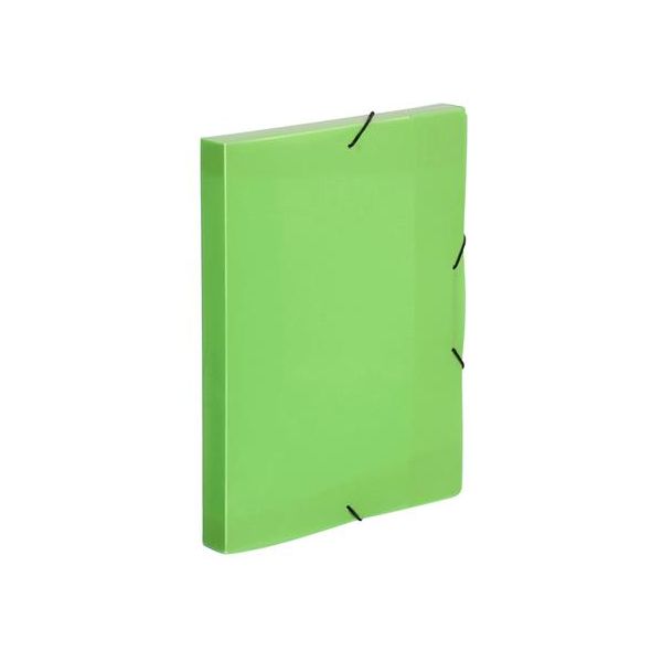 Doska s gumičkou, 30 mm, PP, A4, VIQUEL "Coolbox", priehľadná zelená