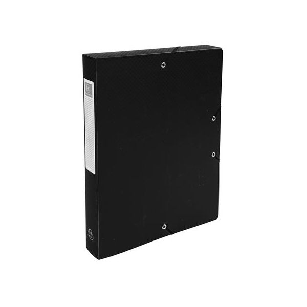 Doska s gumičkou, PP, A4, 40 mm, EXACOMPTA "Opak", čierna