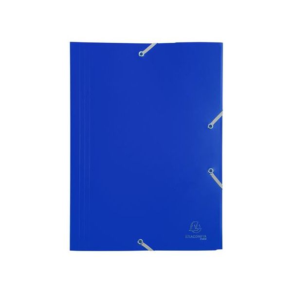 Doska s gumičkou, PP, A4, EXACOMPTA "Opaque", modrá